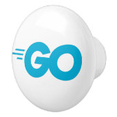 GasterLogo (Go Programming Language) Keramische Knop (Rechts)