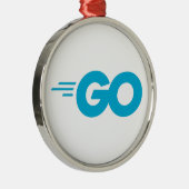 GasterLogo (Go Programming Language) Metalen Ornament (Rechts)