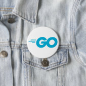GasterLogo (Go Programming Language) Ronde Button 7,6 Cm (In situ)