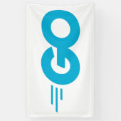 GasterLogo (Go Programming Language) Spandoek (Verticaal)