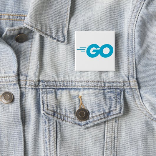 GasterLogo (Go Programming Language) Vierkante Button 5,1 Cm (In situ)