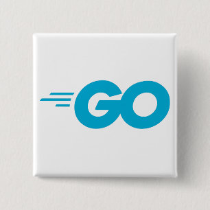 GasterLogo (Go Programming Language) Vierkante Button 5,1 Cm