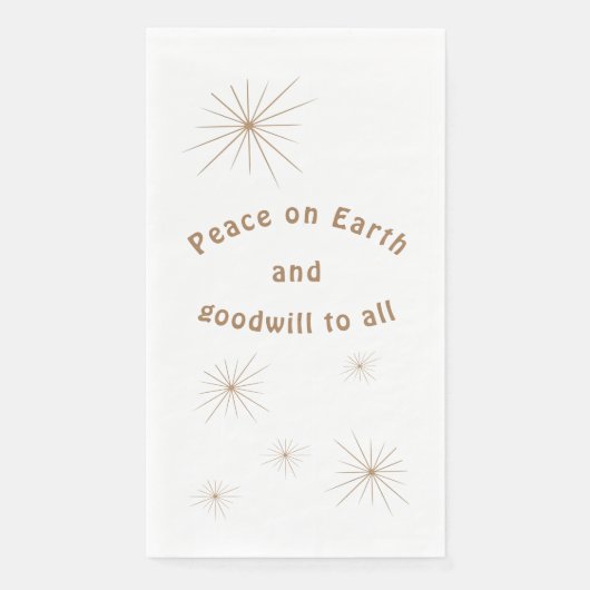 Gasthanddoek met de minimalistische Gold Text Servet (Voorkant)