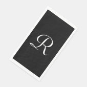 Gasthanddoek voor zwart-wit servet (Hoek)