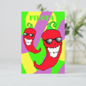 Gastheer Mexican Fiesta-uitnodigingen van de met d Kaart (Staand voorkant)