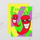 Gastheer Mexican Fiesta-uitnodigingen van de met d Kaart (Voorkant / Achterkant)