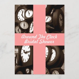 Gastheer rond de Klok Bridal showwer nodigt uit Kaart