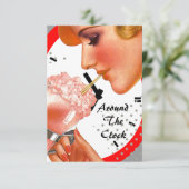 Gastheer rond de Klok Bridal showwer nodigt uit Kaart (Staand voorkant)