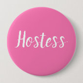 Gastheren Roze Bruiloftsfeest Cadeaus Bruiloften K Ronde Button 4,0 Cm (Voorkant)