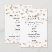 Gastinformatie Koperen Folie Glitterlichten Informatiekaartje (Voorkant / Achterkant)