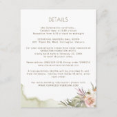 Gastinformatie Palm Leaves Bloemengroen Details Informatiekaartje (Voorkant)