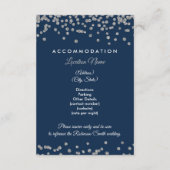 Gastinformatie Silver Glitter Confetti Navy Informatiekaartje (Achterkant)