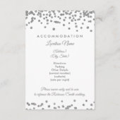 Gastinformatie Silver Glitter Confetti White Informatiekaartje (Achterkant)