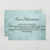 Gastinformatiekaart op  papier informatiekaartje (Voorkant / Achterkant)