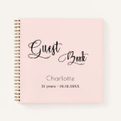 Gastjaarjarig roos goudscript notitieboek (Voorkant)