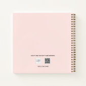 Gastjaarjarig roos goudscript notitieboek (Achterkant)