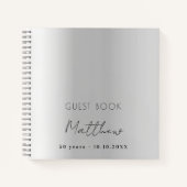 Gastjaars zilvernaam eenvoudig notitieboek (Voorkant)