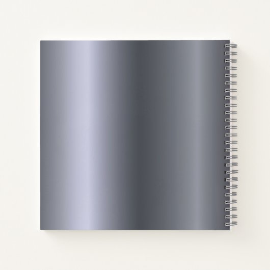 Gastjaars zilvernaam eenvoudig notitieboek (Achterkant)