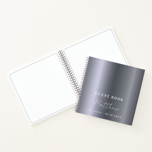 Gastjaars zilvernaam eenvoudig notitieboek (Binnen)