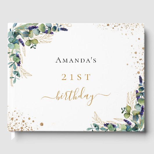 Gastjaarverjaardag eucalyptusgrienery gastenboek (Voorkant)