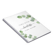 Gastjaarverjaardag eucalyptusgrienery notitieboek (Rechterzijde)