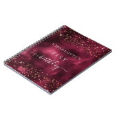 Gastjaarverjaardag roos goudglitter notitieboek (Linkerzijde)