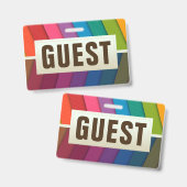 Gastkaart Badge (Voor- en achterkant)