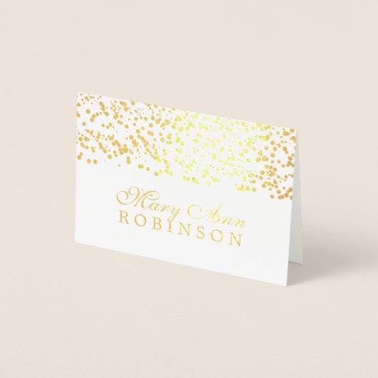 Gastkaart Gold Foil-Confetti Folie Kaarten (Voorkant)