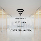 Gastklant wifi-netwerkwachtwoord raamsticker