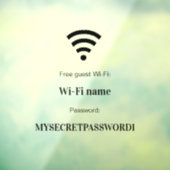 Gastklant wifi-netwerkwachtwoord raamsticker (Vel 3)