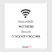 Gastklant wifi-netwerkwachtwoord sticker (Vel)