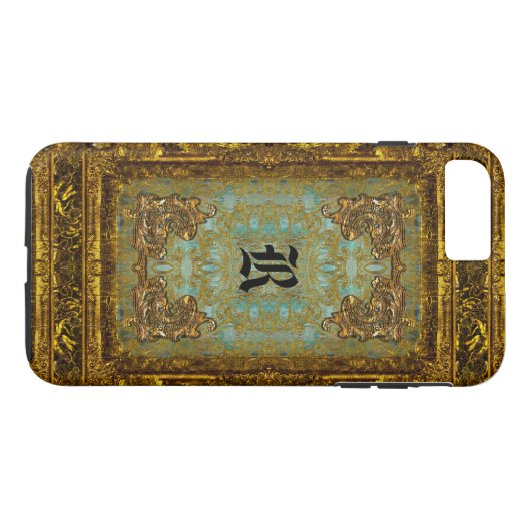 Gastline barok monogram Case-Mate iPhone case (Achterkant (Horizontaal))