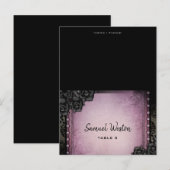 Gastnaam Afgedrukte plaatskaart Paars Gothic Briefkaart (Voorkant / Achterkant)
