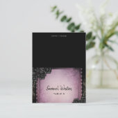 Gastnaam Afgedrukte plaatskaart Paars Gothic Briefkaart (Staand voorkant)