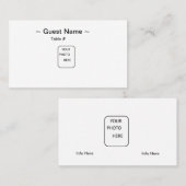 Gastnaam Tabel Plaats kaart Plaatskaartje (Voorkant / Achterkant)