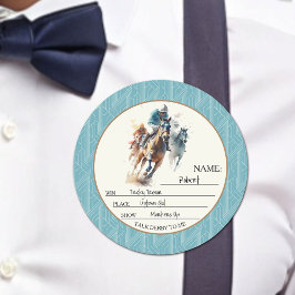 Gastnaam Win Place Show Ronde Sticker