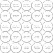 Gastnamen op 25 witte cirkels sticker (Voorkant)