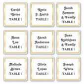 🕊️ gastnamen Trouwtafel nummer Sticker (Voorkant)