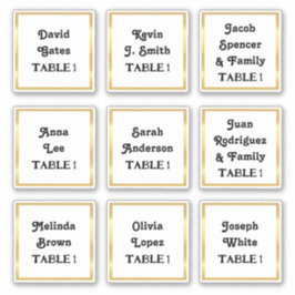 🕊️ gastnamen Trouwtafel nummer Sticker