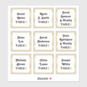 🕊️ gastnamen Trouwtafel nummer Sticker (Vel)