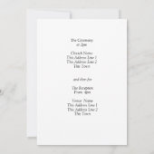 Gastnamen, Zwart & Wit met oneindige scroll Kaart (Achterkant)