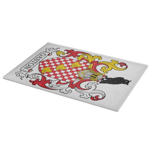 Gaston Family Crest Snijplank (Hoek)