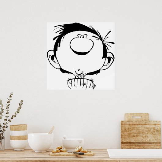 Gaston Lagaffe Guust Flater Gomer Goof by Seppe Mu Poster (Keuken)