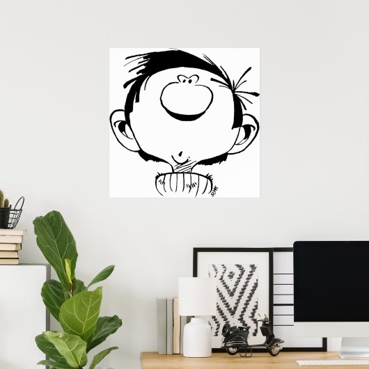 Gaston Lagaffe Guust Flater Gomer Goof by Seppe Mu Poster (Thuiskantoor)