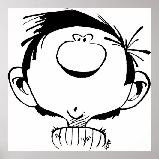 Gaston Lagaffe Guust Flater Gomer Goof by Seppe Mu Poster (Voorkant)