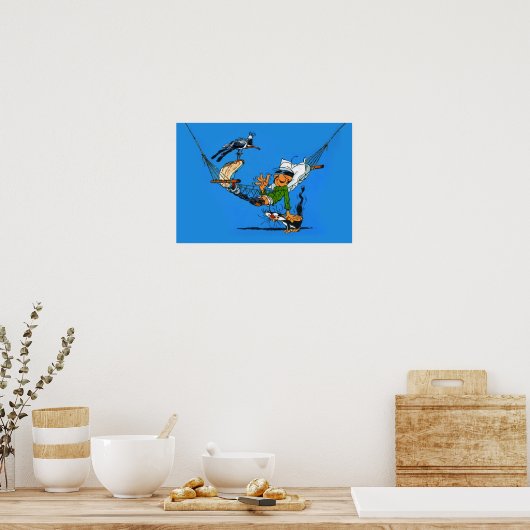 Gaston lagaffe guust flater poster (Keuken)