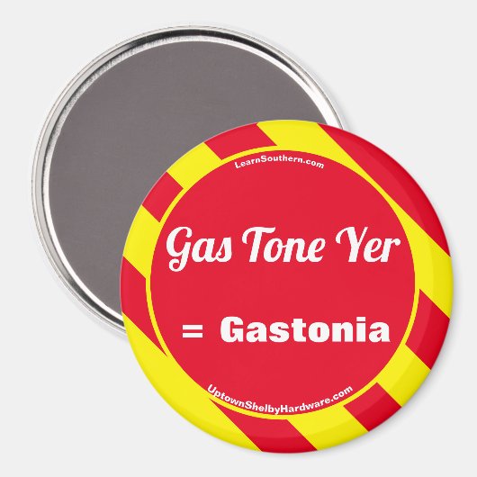 Gastonenjaar = Gastonia-magneet Magneet (Voorkant / Achterkant)