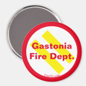 Gastonia Fire Dept. Rood/Geel/Wit Magneet (Voorkant / Achterkant)