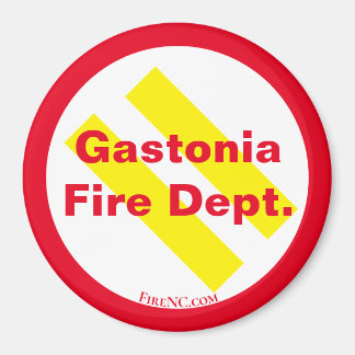 Gastonia Fire Dept. Rood/Geel/Wit Magneet