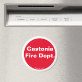 Gastonia Fire Dept. Rood/wit Magneet (Insitu (Vaatwasser))